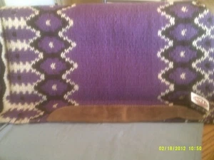 Saddle Pad Showman Memory Foam Purple, Gray and Black Diamond Design - Picture 1 of 5