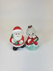 Vintage Russ Berrie Co. Mr. & Mrs. Santa Claus Ornamente Figuren, 2 Zoll groß - Bild 1 von 3