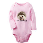 I'm Coming Funny Romper Baby Bodysuits Newborn Outfits Infant Hedgehog Jumpsuits