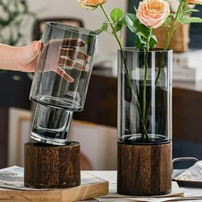 Vase Zylinder Einfaches Design Wohnzimmer Duftstäbchen Halter Deko Geschenk - Bild 1 von 4