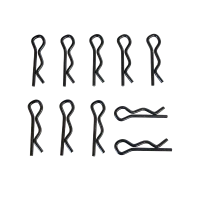 Karosserie Klammern Splinte 1:8 27 x 8 mm schwarz Clips für RC Car 10 Stück part - Bild 1 von 3