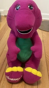 EXC Vintage Playskool Pawtucket 1992 Talking BARNEY Dinosaur Plush Works Great - Picture 1 of 12