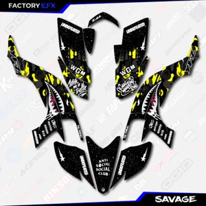 Black Yellow Savage Camo Racing Graphics kit fits 03-08 Yamaha YFZ450 ATV Decals - Bild 1 von 2