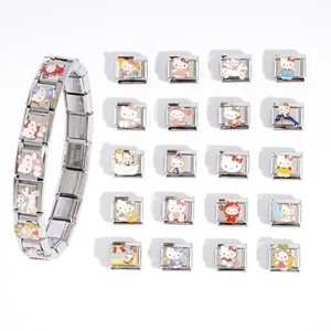 Hello Kitty Italian charms bracelet, comparable with all 9mm charms - Picture 1 of 2