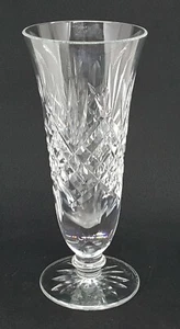Clear cut glass vintage Art Deco antique footed spill vase - Picture 1 of 7