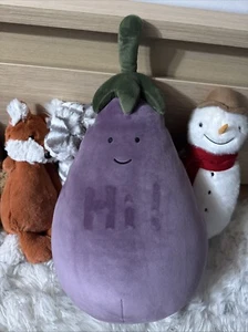 NWT jellycat large huge vivacious eggplant Purple Plush Stuffed Animal Vegetable - Picture 1 of 3