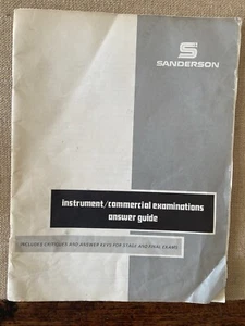Sanderson Instrument Commercial Examinations Answer Guide 1976 - Picture 1 of 4