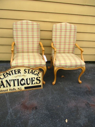 61629 Pair French Country Andre Originals Bergere Armchair Chairs Cover