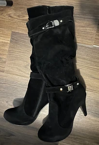 Lucita FIFI-808-1 FLD044 Black Women's Suede High Boots Size: 8. - Picture 1 of 3