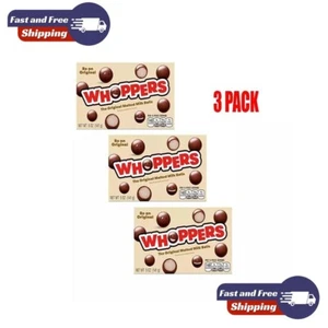 WHOPPERS MALTED MILK BALLS THE ORIGINAL MALTED MILK BALL 3 PACK FREE SHIPPING - Picture 1 of 24