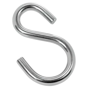 Multi pack Stainless Steel Asymmetric S Hooks 3 to 8mm Kitchen Clothes Hanger - Picture 1 of 4