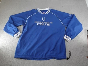Vintage Indianapolis Colts Jacket Mens Large Blue Reebok Pullover Windbreaker - Picture 1 of 13
