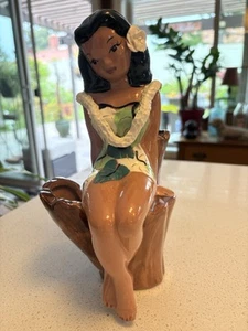 Vintage DeLee Art Pottery “LEILANI” Figurine / Planter Vase - Picture 1 of 8