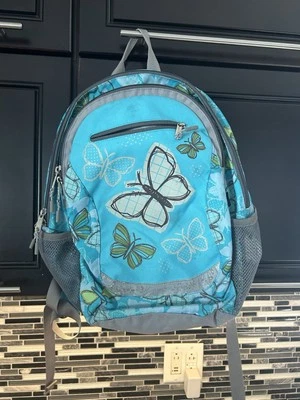 Mochila bolsa para libros LL Bean Butterfly azul temática Foto 1 de 4