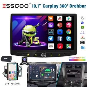 DAB+ 4+64G Android 15 Carplay Autoradio GPS NAVI BT 1DIN 360° Drehbar Bildschirm - Bild 1 von 16