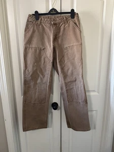 Pantalones vintage Y2K Carhartt para mujer de lona doble rodilla WB136 BRN talla 12x32 - Imagen 1 de 8