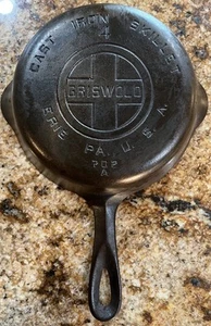 Sartén de hierro fundido Griswold # 4 de colección Eire 702 un logotipo de bloque grande sin bamboleo - Imagen 1 de 18