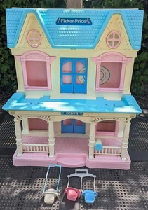 Vintage 1993 Fisher Price Family Dream Dollhouse 6364 (sehr gut) *siehe Fotos* - Bild 1 von 24