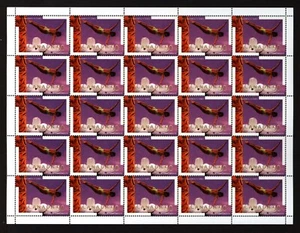 CANADA SHEET 1521fs 50c x 25 XV COMMONWEALTH GAMES - DIVING 90% - Picture 1 of 1