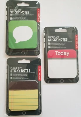 Phone APP Shape Novelty Sticky Post It Notes Sticker Marker Memo Notepad 50s  - Image 1 of 2
