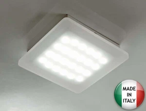 Plafond LED QUEEN 12W Blanc Métallique Couvercle Acrylique 3000K° - Picture 1 of 1