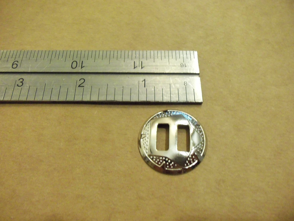 1" Nickel Plated Slotted Star Round Conchos (Pack Of 25) - Image 1 of 1