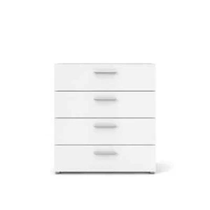 Austin 4-Drawer White Chest of Drawers - Picture 1 of 8