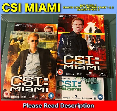 MIXED Part Seasons of CSI Miami DVD TV Series Bundle Job Lot Box See Description - Image 1 of 4