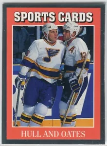 1991 Allan Kaye's Sports Cards News Magazine #16 Brett Hull & Adam Oates - Blues - Foto 1 di 2