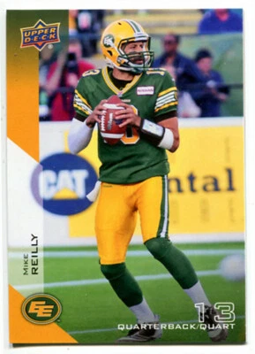 2014 CFL Mike Reilly Card #27 Edmonton Eskimos Central Washington - Image 1 of 2