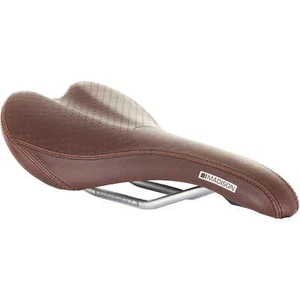 Madison Flux Classic Bike Saddle / Seat - Synthetic Leather - Brown - Picture 1 of 4