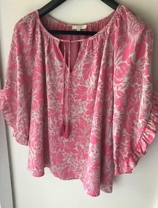 JADE Melody pink floral blouse size M - Picture 1 of 2