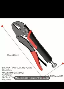 vise grip Straight Jaw Locking Pliers 10” - Picture 1 of 2