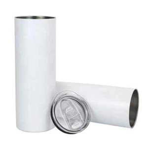 VASOS DE SUBLIMACIÓN 30oz BLANCOS BLANCOS ACERO INOXIDABLE CON TAPAS PAJITAS Y CAJA - Imagen 1 de 9