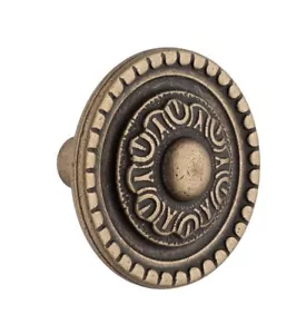 Solid Brass Cabinet Knob Furniture Pull Ornate Decorative - Picture 1 of 1