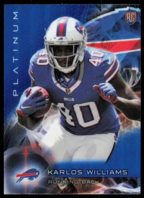 2015 Topps Platinum Blue Sapphire Refractor Karlos Williams Rookie Buffalo Bills - Image 1 of 2