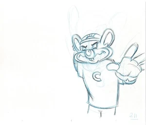 Chuck E Cheese Pizza Commercial Production Animation Cel Drawing 2005 ER010 - Picture 1 of 1