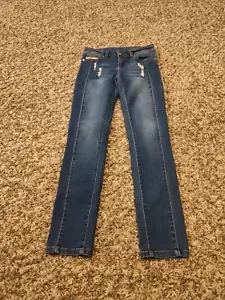 Diesel Jeans Youth Girls 12 Dark Wash Distressed Skinny Cotton Stretch - Picture 1 of 11