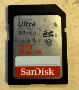 SanDisk Ultra 32GB Memory Card - Black 30MB/S - Picture 1 of 2