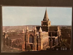 Postcard Laminated Stunning Chrome of Rochester Cathedral in Kent, UK B55 - Picture 1 of 2