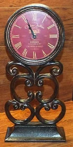 Chateau Joullian Grand Vin Bordeaux Standing 15" Metal Clock *No Glass Front* - Picture 1 of 4