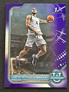 Tyrese Martin ~ 2021-22 Bowman University refractor púrpura #/299 ~ UCONN / REDES - Imagen 1 de 3