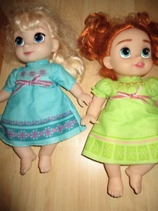 DISNEY Frozen Puppen ca. 20 cm Die Eiskönigin Anna Und Elsa Sehr Gut Erhalten - Bild 1 von 4