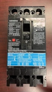 Interruptor Circuito ITE Siemens ED63B100 ED63B100L 3 polos 100 amperios 480 voltios TOTALMENTE NUEVO - Imagen 1 de 9