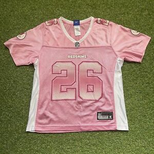 NFL Washington Redskins Jersey Women's Medium Reebok Pink Glitter Clinton Portis