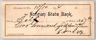 Chèque Norman, Territoire de l'Oklahoma 1907 247,60 $ « Norman State Bank » rare