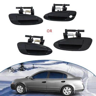 Door Handle Smooth Black Exterior Front/Rear/Left/Right For 02-06 Nissan Altima - Image 1 of 4