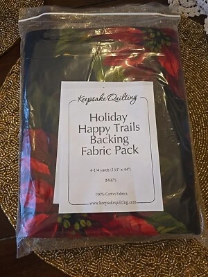 Quilting.  Holiday Happy Trails Backing Fabric Pack. 4 1/4 Yards. [A] - Image 1 of 3