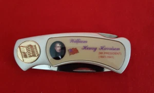 Pocket Knife President Folding Lockback William Henry Harrison. 9th Pres. Unused - Bild 1 von 5