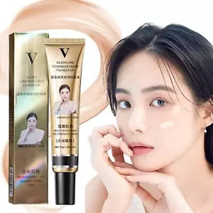 Liquid Foundation Full Coverage New Formula Makeup Cream Matte Base E4I7 - Picture 1 of 11
